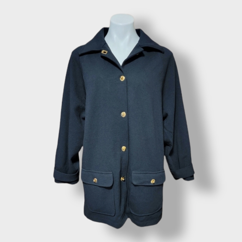 St John Black Collared Coat